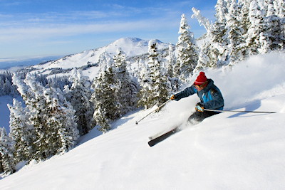 Skiing at Sun Peaks, BC